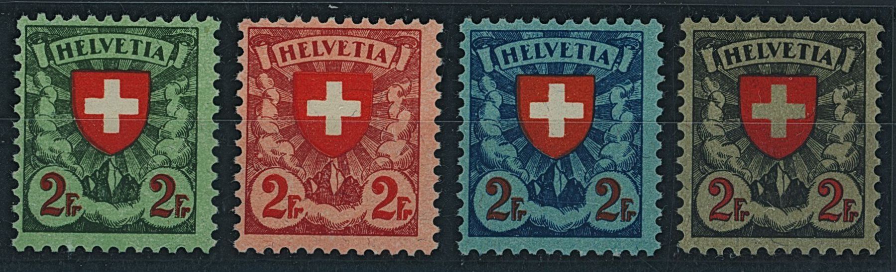 Tutti i francobolli: 1924 - 2Fr. Wappenschild - Farbprobe - Abarten – Nuovo (secondo la descrizione) da Schindellegi venduto da leecollect