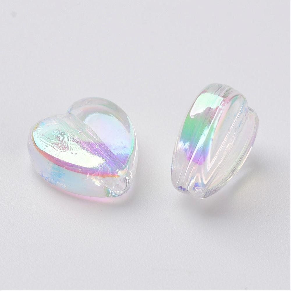 Perle (finte): Acrylperlen Herz Klar 8mm / 20St. – Nuovo (secondo la descrizione) da Rüegsau venduto da Tausendfreund