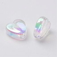 Acrylperlen Herz Klar 8mm / 20St.