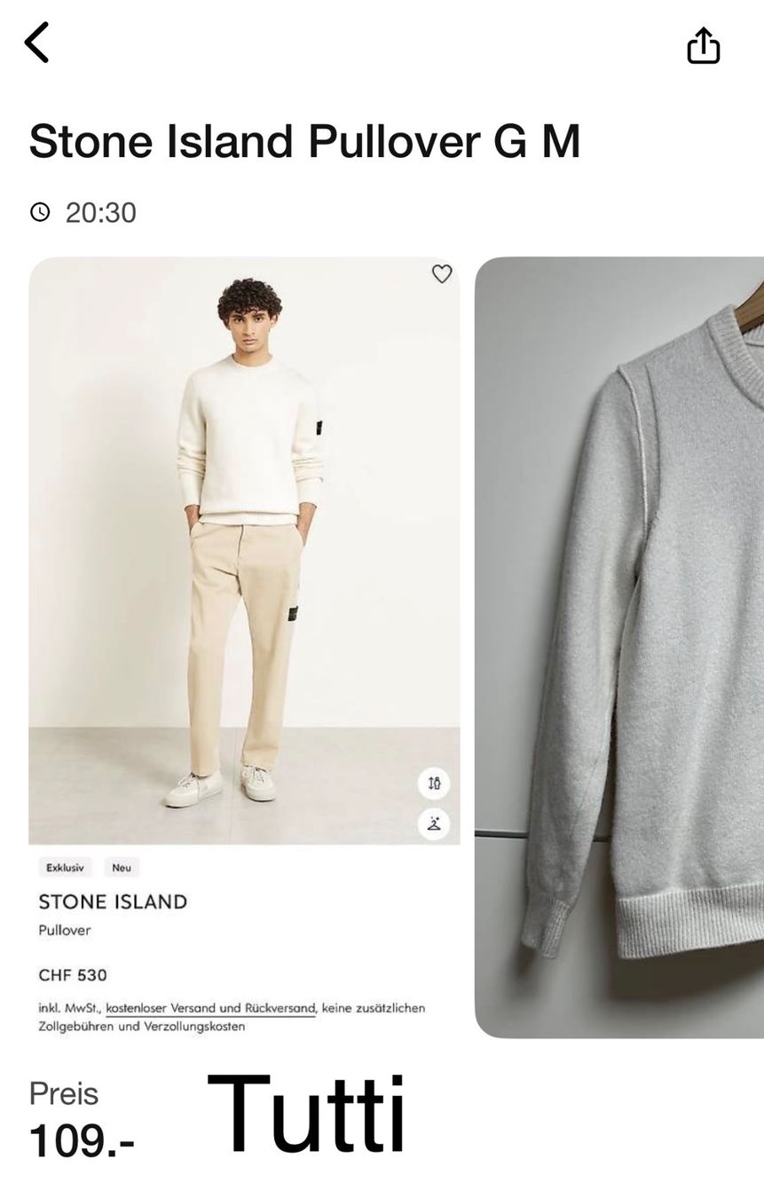 Stone Island Pullover & Sweatshirts: Stone Island Pullover G L/M original – Gebraucht aus Maienfeld von tobeyl2020 1