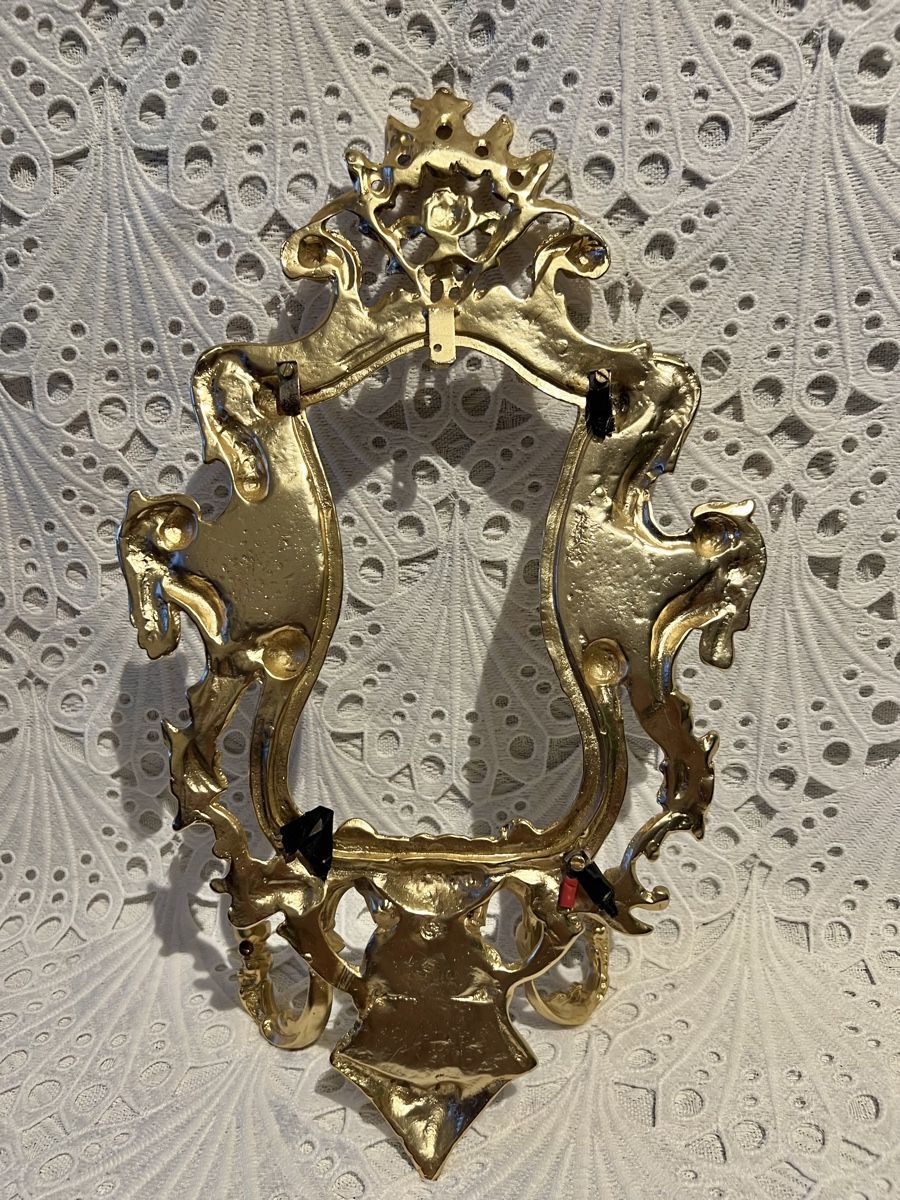 Lampade: Messing Barock Spiegelrahmen Wandkerzenhalter 2000 Gr – Usato da Frenkendorf venduto da Only1 1