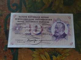 SUISSE  10  Francs  1967  (8021)  Billet