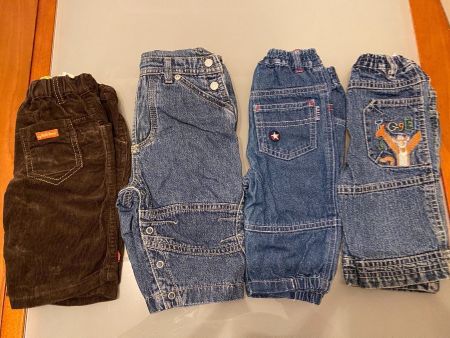 3jeans & 1salopette garçon T.62