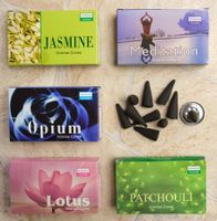 5 Pack Räucherpyramiden Räucherkegel, 50 Stk.