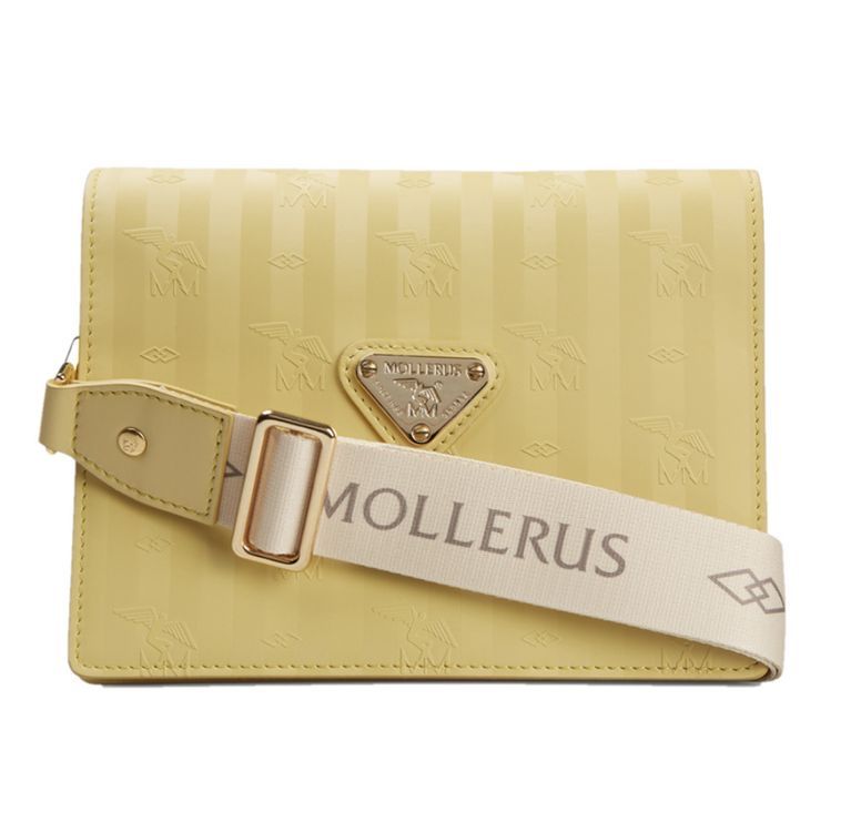 Maison Mollerus Borse da donna: Maison Mollerus Shoulder Bag Light Green Embossed Leather – Usato da Lausanne venduto da Danash 3