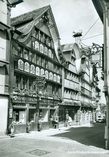 Cartoline postali: Appenzell - Hauptgasse + ca. 1955 – Usato da Emmenbrücke venduto da teestube