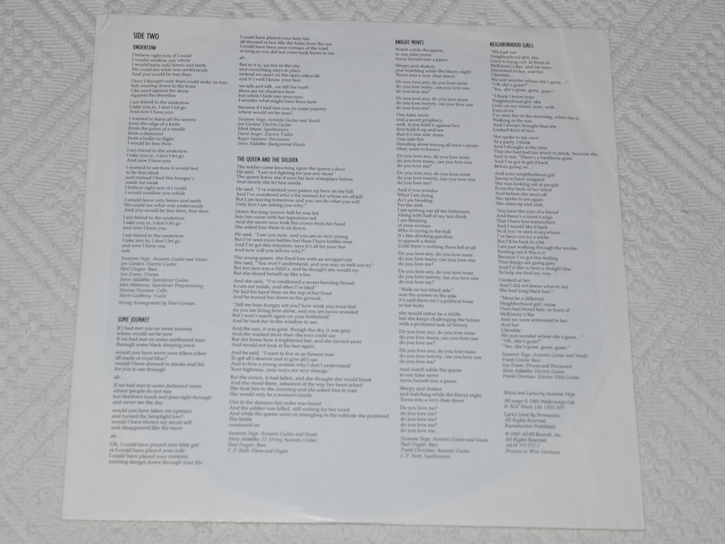 Schallplatten: LP Suzanne Vega (1985) – Gebraucht aus Boll von Theodora15 3