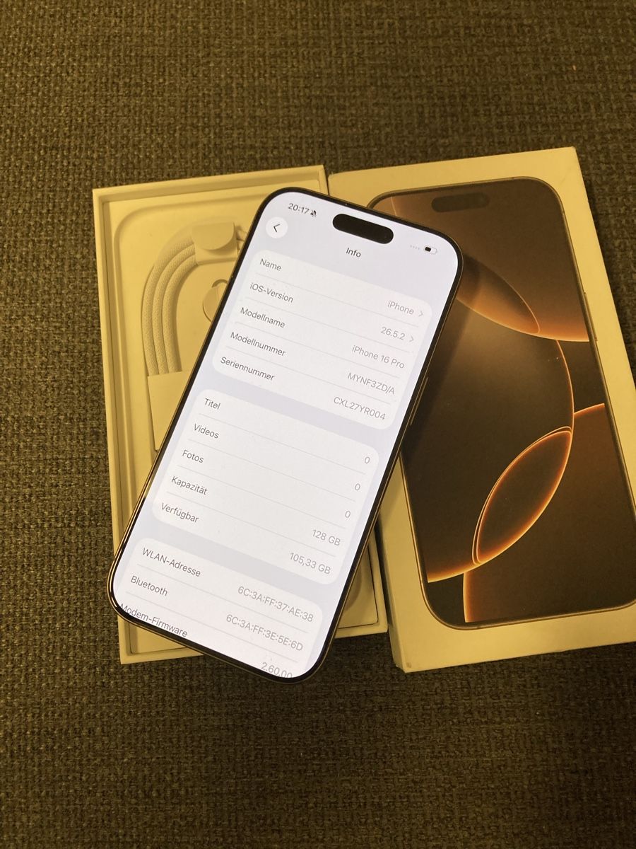 Apple Portables: iPhone 16 pro 128gb – D'occasion à Schaan par meh_zd8z 1