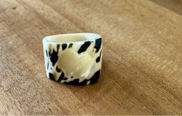 Schöner Perlmuttring, schwarz/ crème