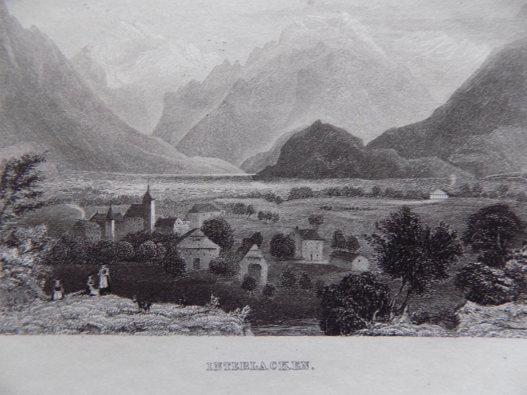 Gravures: Interlaken kleiner Stahlstich – D'occasion à Risch par Antikfee 1