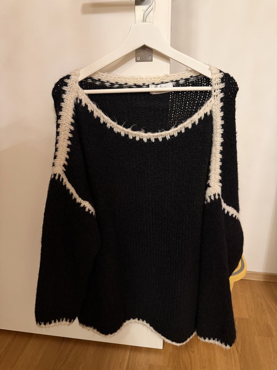 Maglioni & Felpe: Strickpullover schwarz weiss weiter Schnitt – Nuovo (secondo la descrizione) da Rünenberg venduto da Tamara.414 2