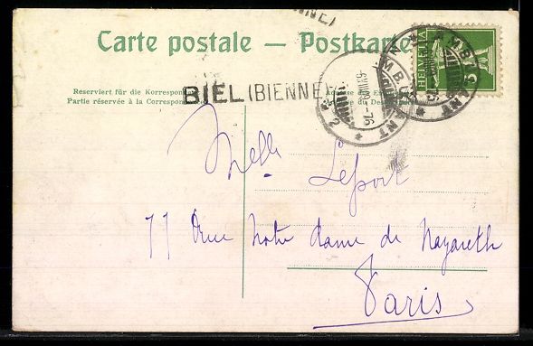 Ansichtskarten: AK Biel, Museum Schwab – Gebraucht aus Berlin von bartko-reher 1