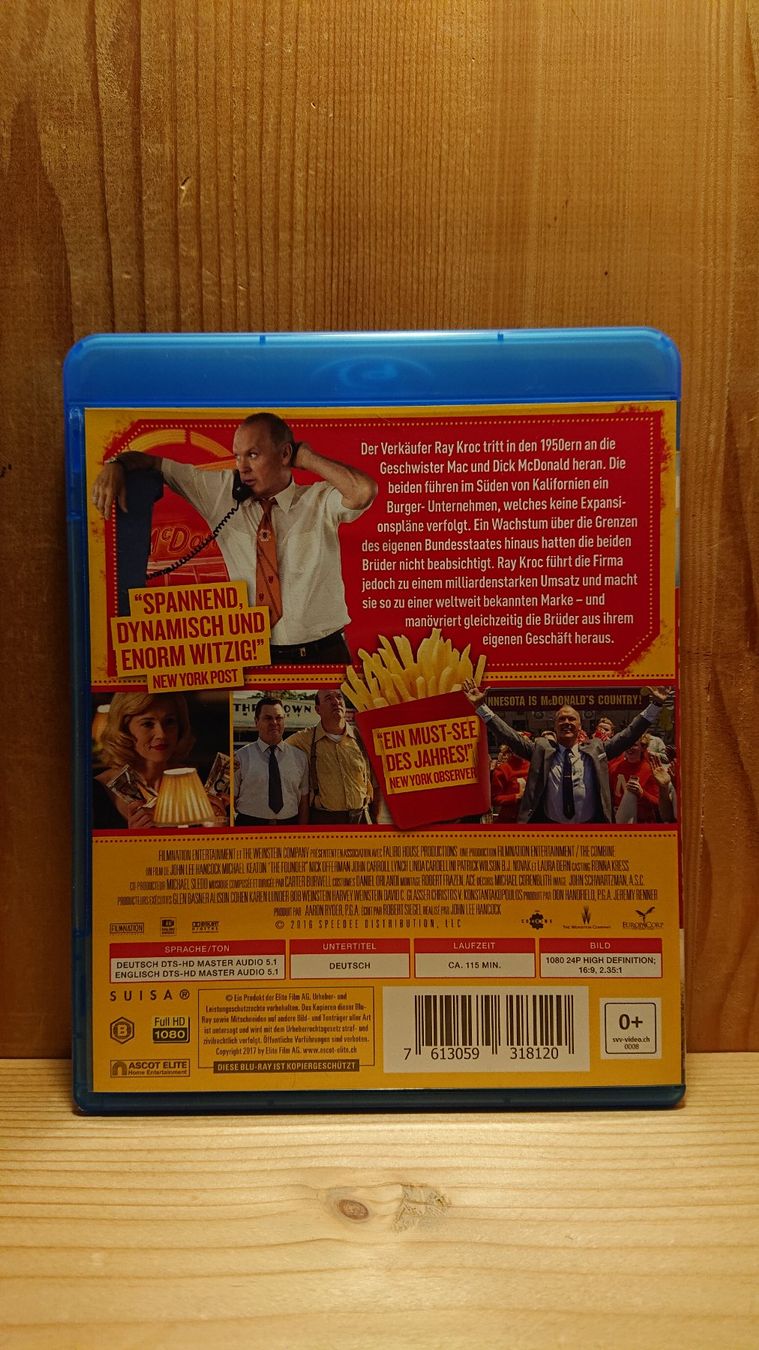 Tutti i DVDs: THE FOUNDER Blu-Ray mit Michael Keaton – Usato da Wilderswil venduto da Exebub 1
