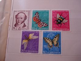 Satz Pro Juventute 1954 ** Schmetterlinge