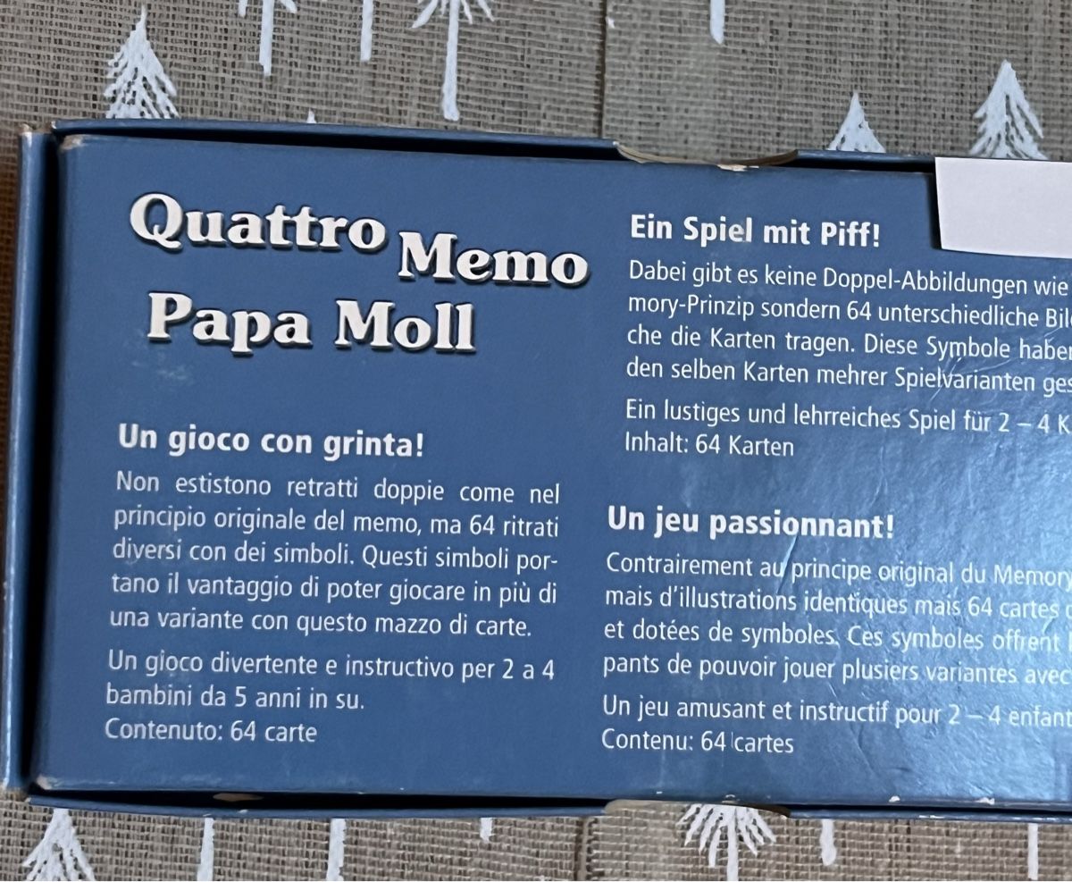 Giochi: Quattro Memo Papa Moll – Usato da La Tour-de-Peilz venduto da Pansy02 4