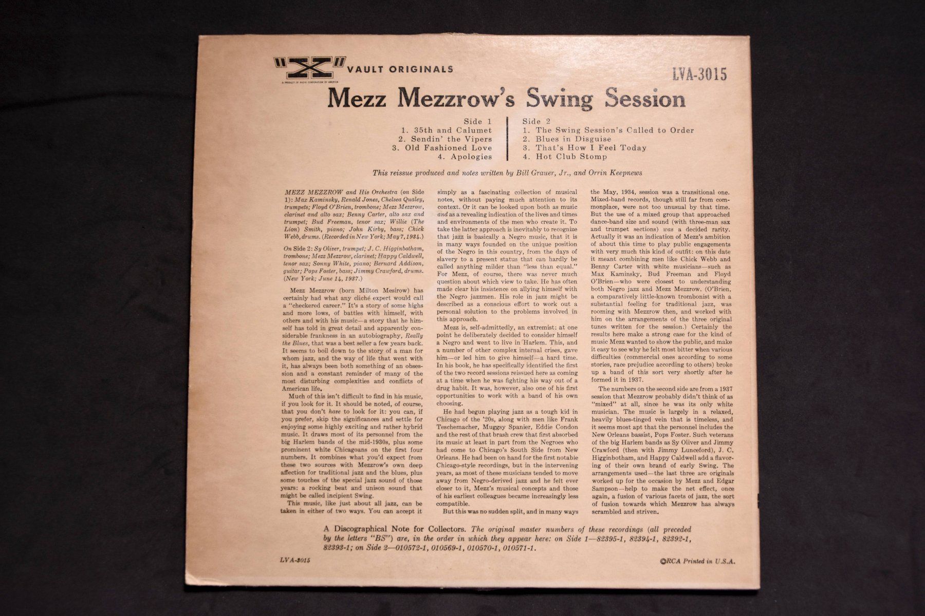 Dischi in vinile: Mezz Mezzrow's Swing Session (US Press) – Usato da Belmont-sur-Yverdon venduto da ag97 1