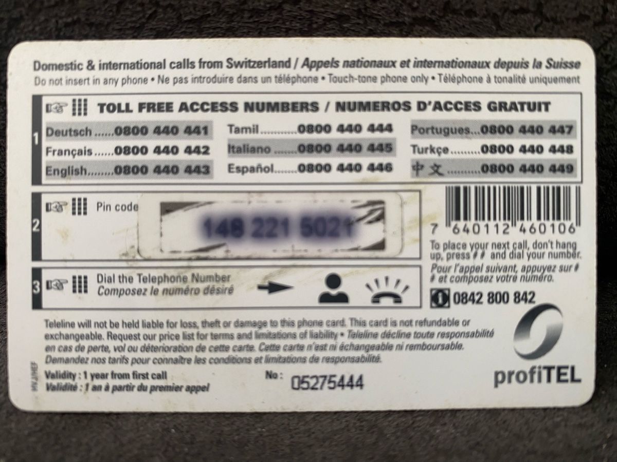 Telefon- & Taxkarten: Teleline – Gebraucht aus Lausanne von babacard10 1