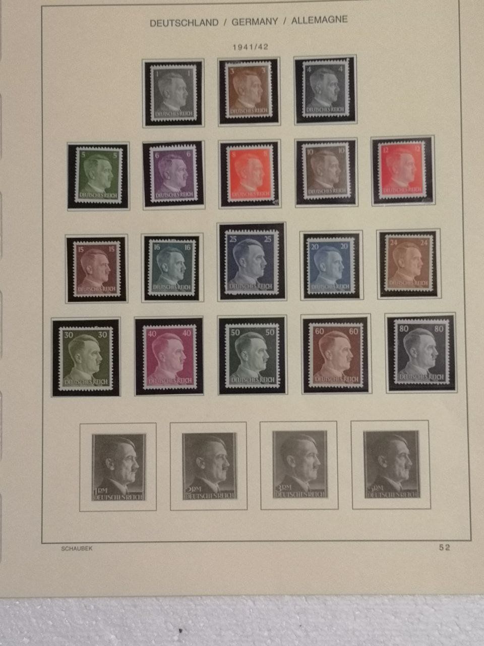Tutti i francobolli: Deutsche Briefmarken 1939-1944. 10 Seiten. – Usato da Bern venduto da Yunkom 1