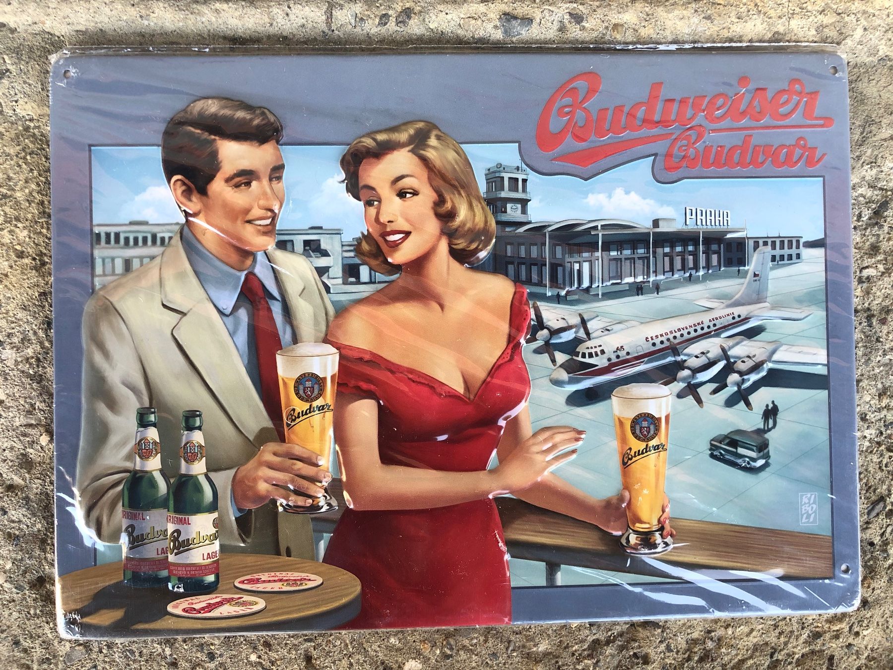 Insegne: Budweiser werbung reklame Bier classic – Nuovo e nell'imballaggio originale da Reinach AG venduto da rares75