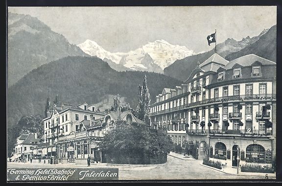 Cartoline postali: Interlaken, Partie mit Terminus Hotel Ba – Usato da Berlin venduto da bartko-reher