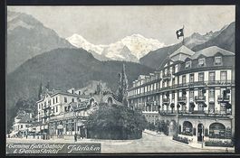 Interlaken, Partie mit Terminus Hotel Ba