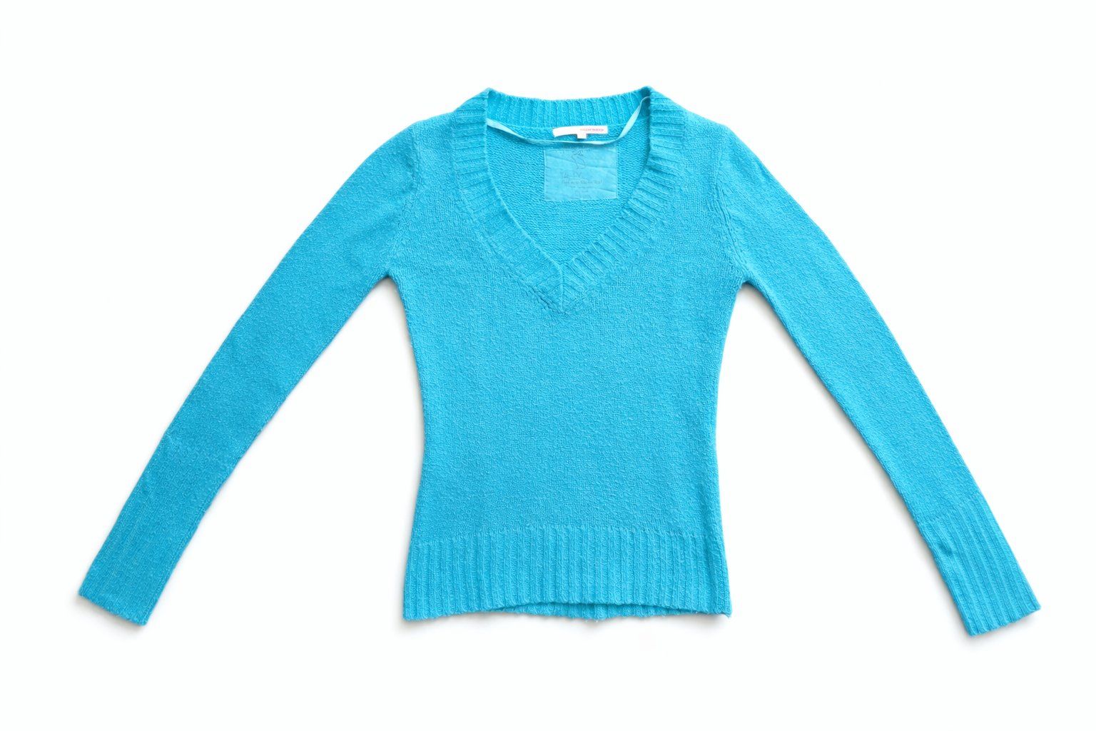 Tops: Damen Strickpulli Türkis V-Ausschnitt XS/34 – Gebraucht aus Fully von VaneaSelection 1