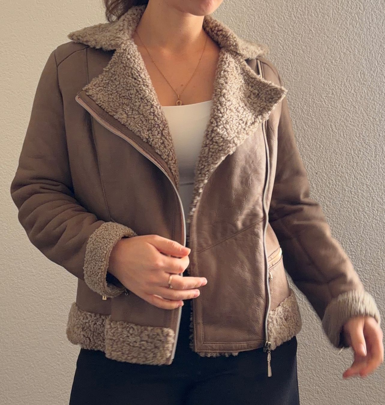 Giacche: SUEDE SHEARLING JACKET–NATURAL LAMB WOOL (XS–S) – Usato da Bex venduto da mar_xs86 1