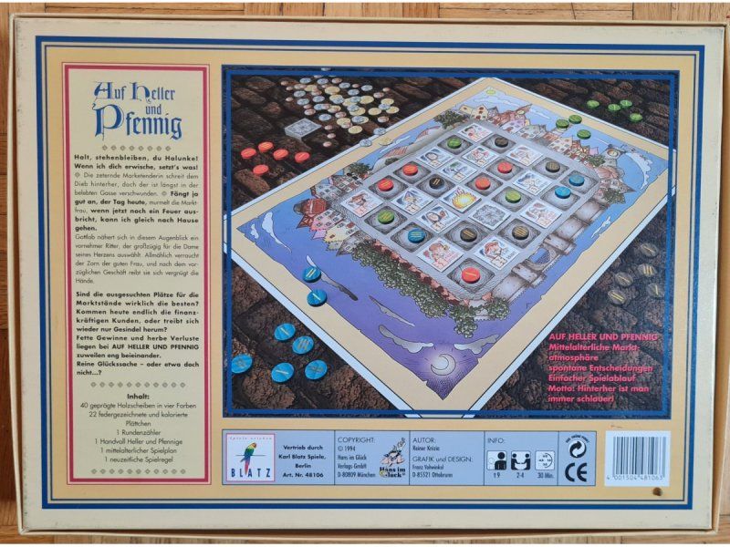 Giochi: Brettspiel "Auf Heller und Pfennig" – Usato da Zürich venduto da Desmond01 1