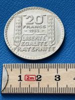 1933 Silber Münze 20 Gramm Top Zustand 20 Francs Frankreich