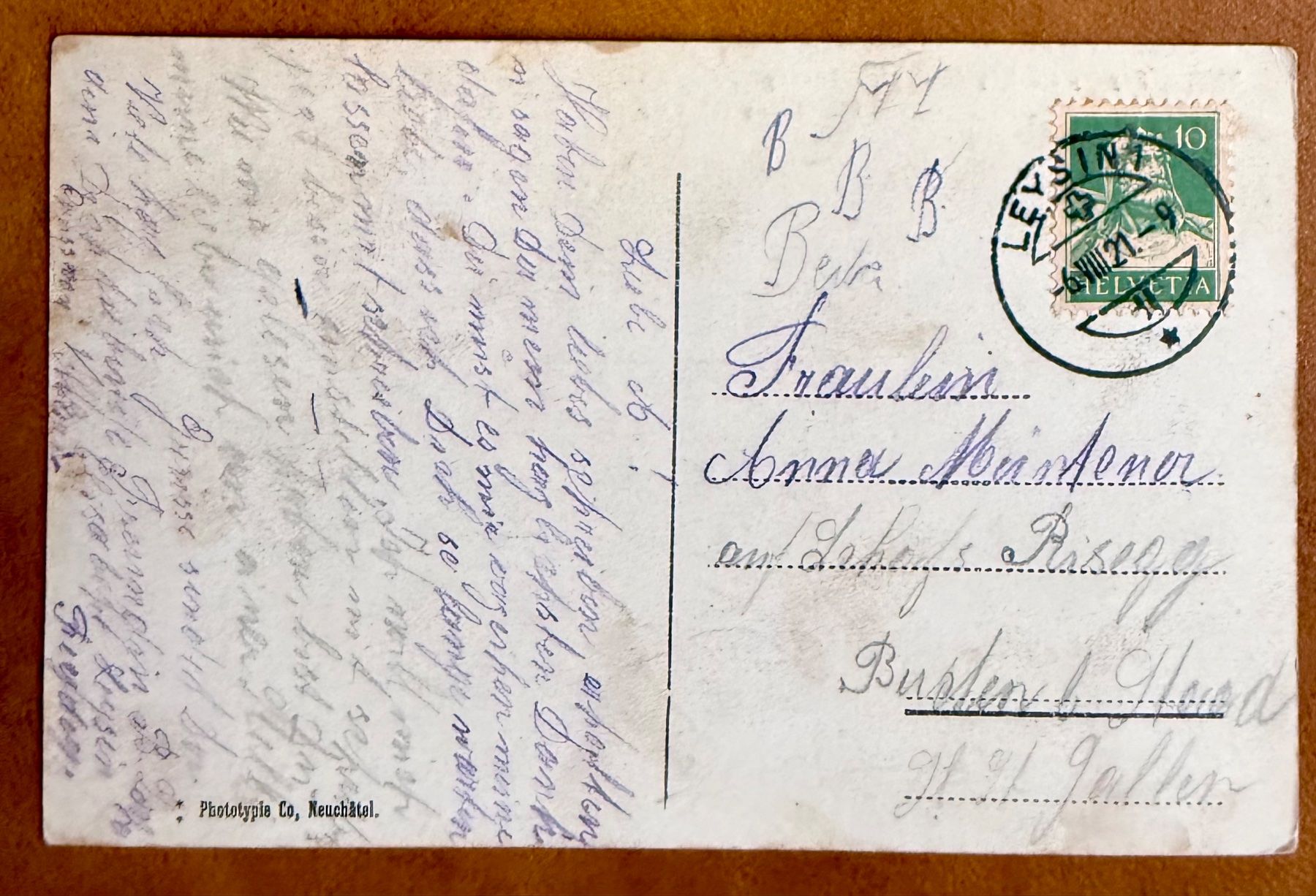 Cartoline postali: Leysin - Feydey 1921 – Usato da Lutry venduto da Ediego 1
