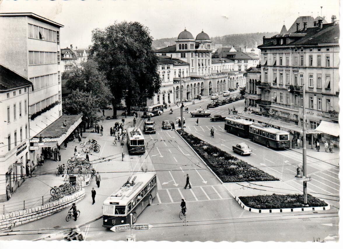 Ansichtskarten: Winterthur Bahnhofplatz – Gebraucht aus Wolhusen von Curver9