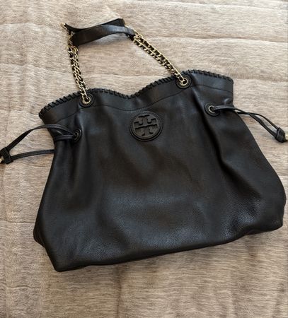 Tory Burch Marion Slouchy Tote Leder – Schwarz