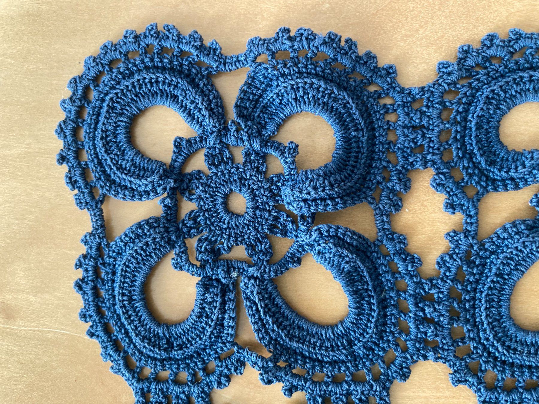 Sottobicchieri: Spitzendeckchen Häkeldeckchen Handarbeit gehäkelt blau – Usato da Subingen venduto da ArtBead 3