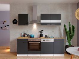 733 Küchenzeile Singleküche 220cm W/G - Küche Einbauküche