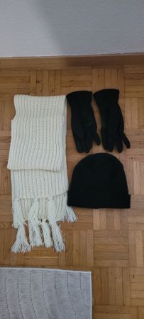 Bonnet(coton) taille M/L, gants et échape 1.5 m