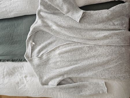 H&M Cardigan Grobstrick Wollweiss Gr. S Übergangsjacke