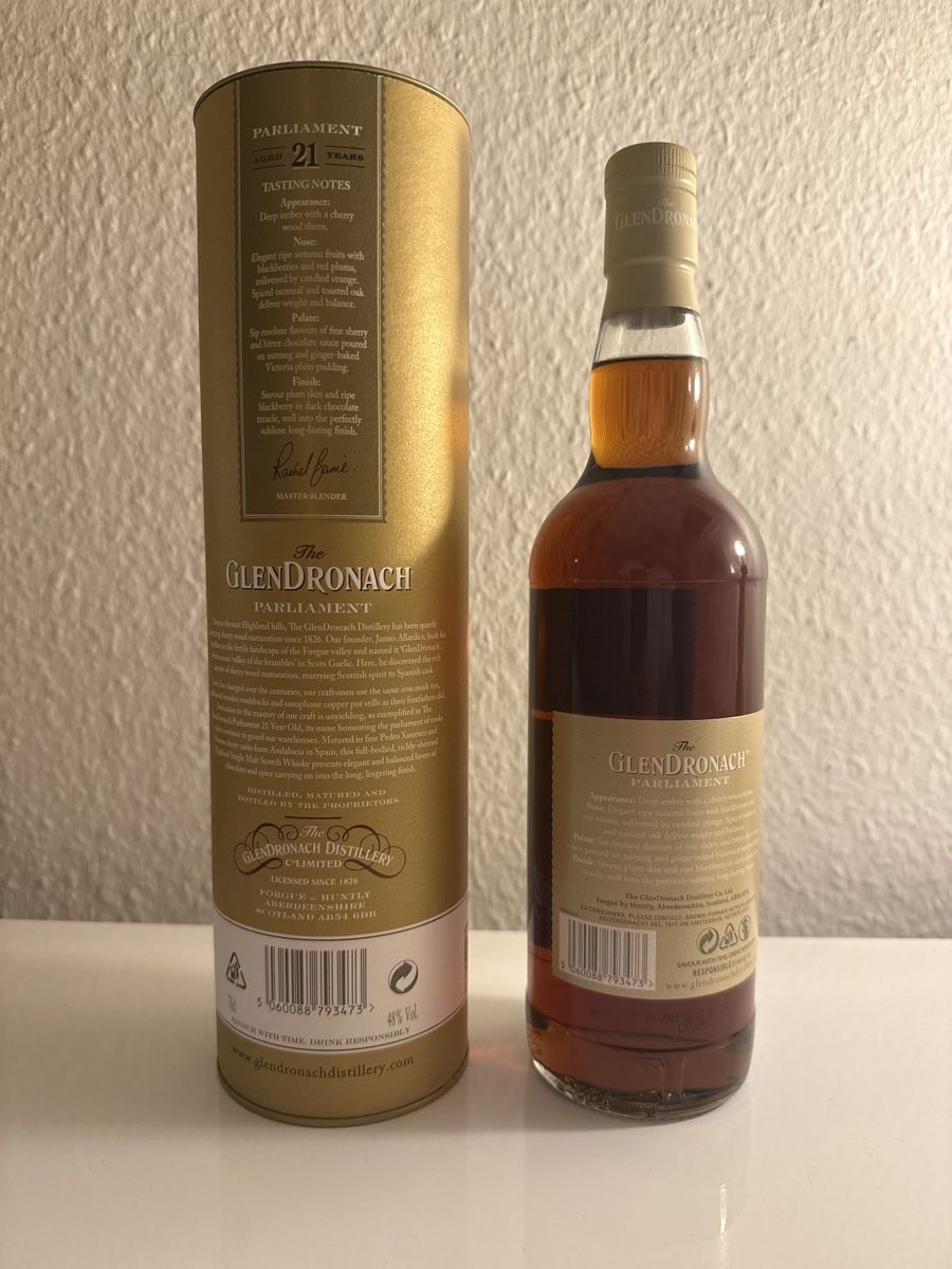 Glendronach Bevande alcoliche: The GlenDronach Parliament 21y – Nuovo e nell'imballaggio originale da Zürich venduto da Nistel 1