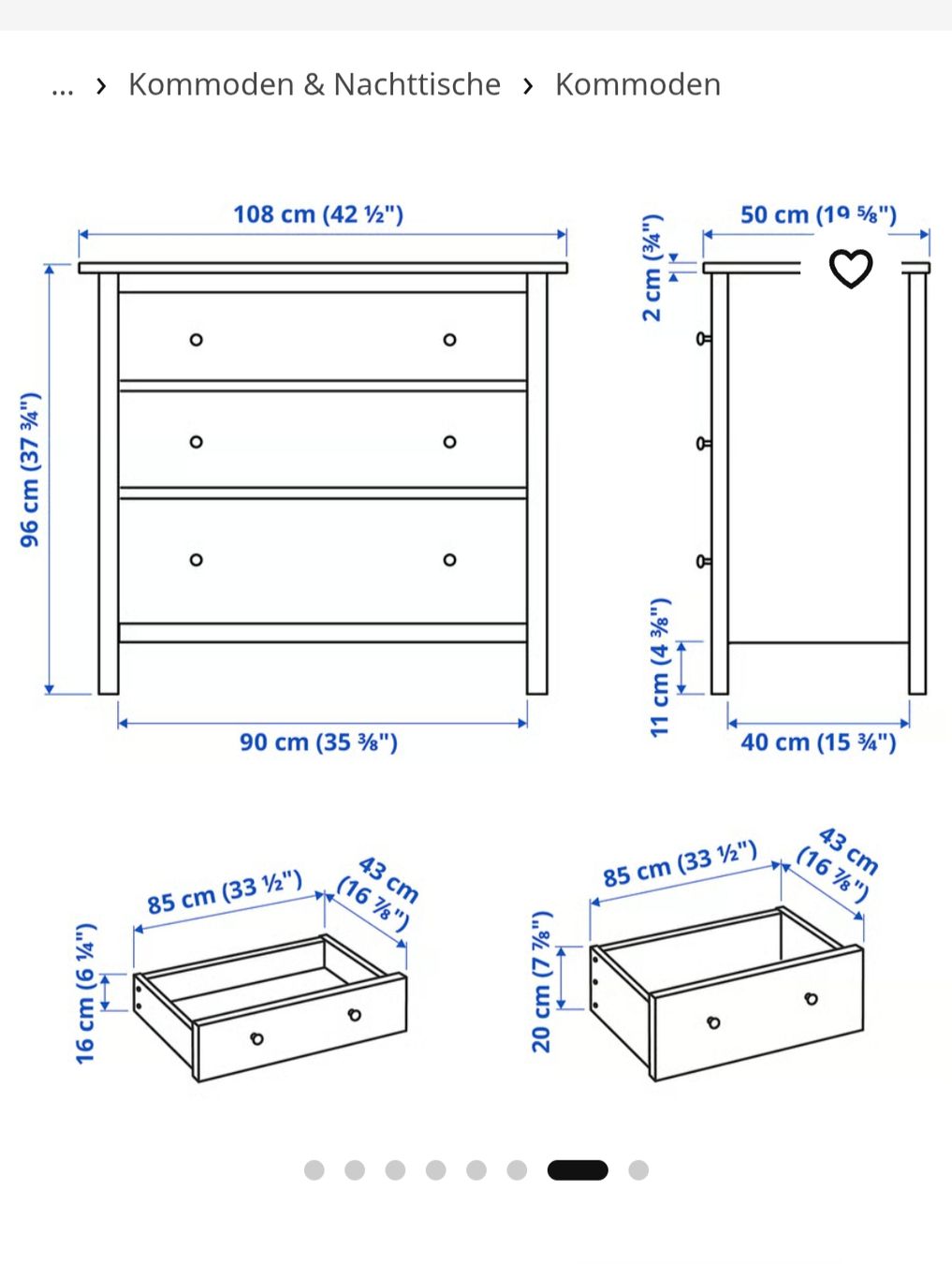Cassettiere: Ikea Hemnes Kommode – Usato da Steinhausen venduto da RaNaFam 5