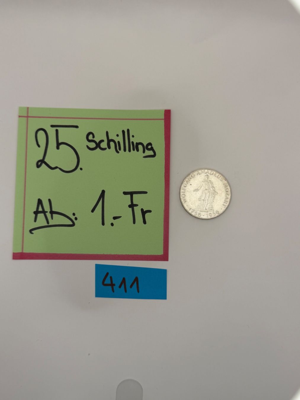 Toutes les monnaies: 25 Schilling Ab: 1.- Fr. – D'occasion à Engi par kasi09