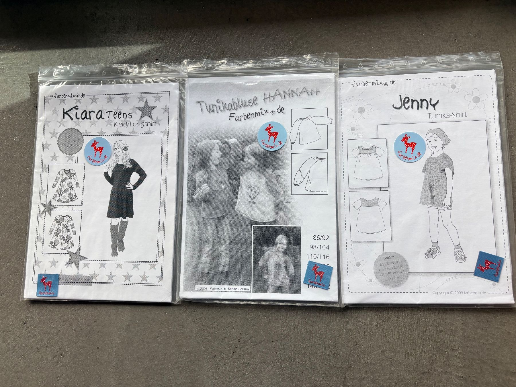Schnittmuster: Set Schnittmuster Farbenmix – Neu (gemäss Beschreibung) aus Malans GR von stoffmass