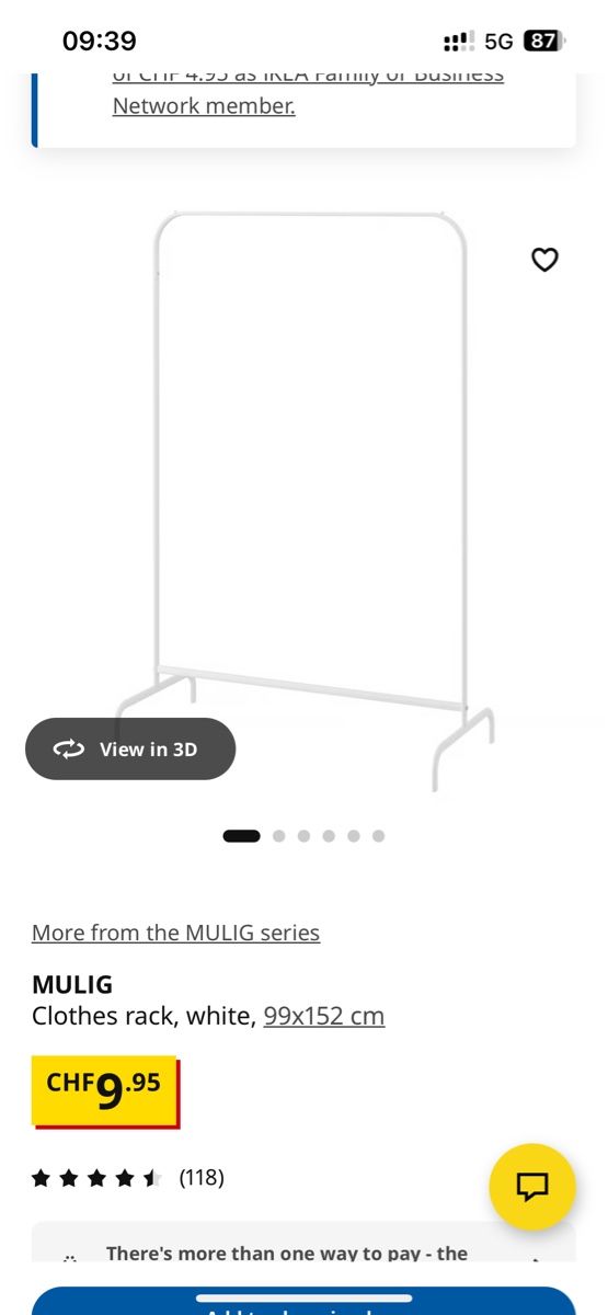 Altri accessori: IKEA Clothes Rack – Usato da Basel venduto da mac_z7c7 1