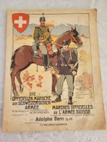 🇨🇭 Antike Klaviernoten Märsche Schweizer Armee um 1900