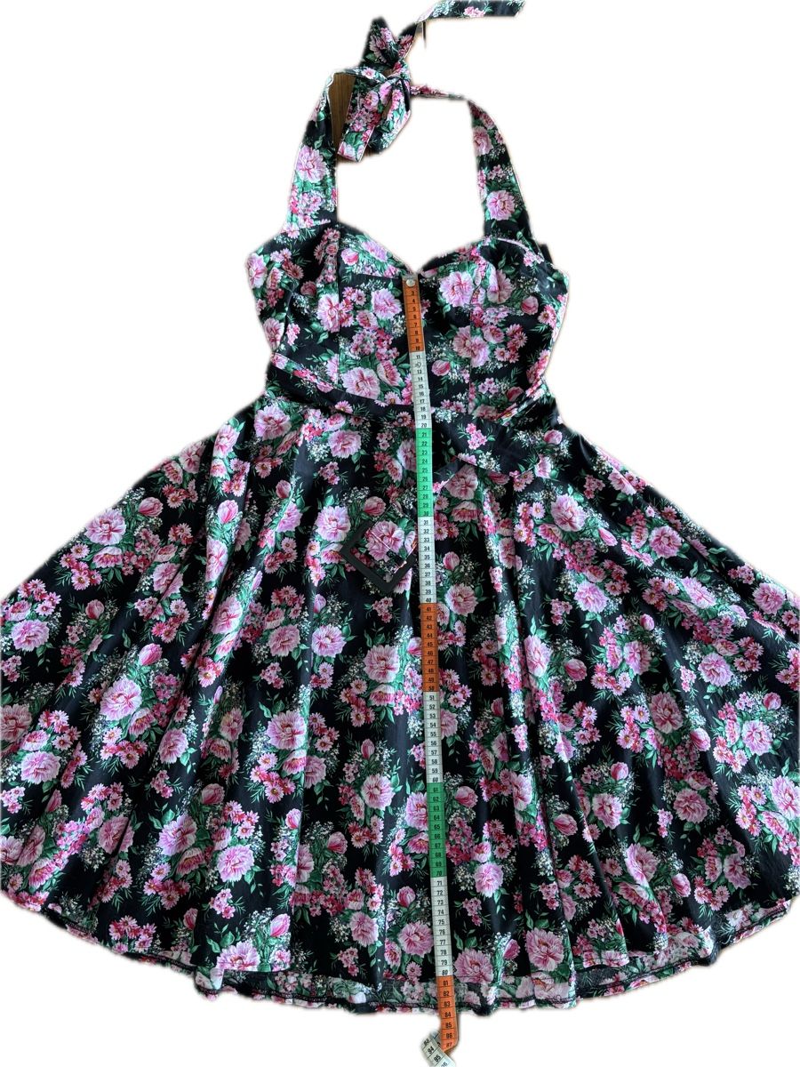 Vestiti: Robe Hell Bunny Vixen à fleurs, taille M – Usato da Dotzigen venduto da SecondHandGems 6