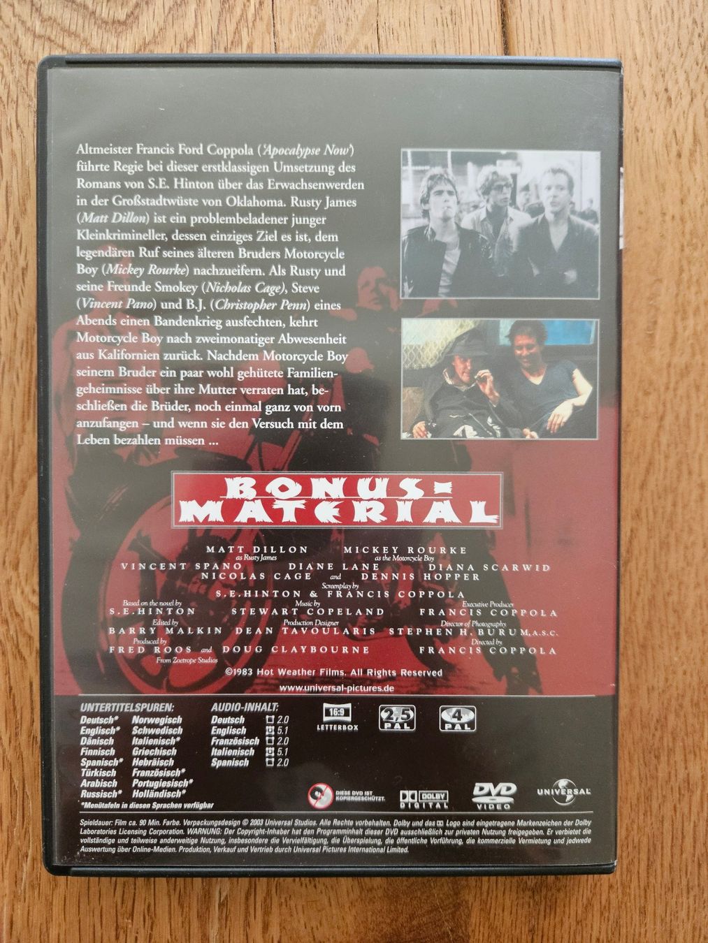 Tous les DVDs: rumble fish – D'occasion à St.Gallen par Capsule_Corporation 1