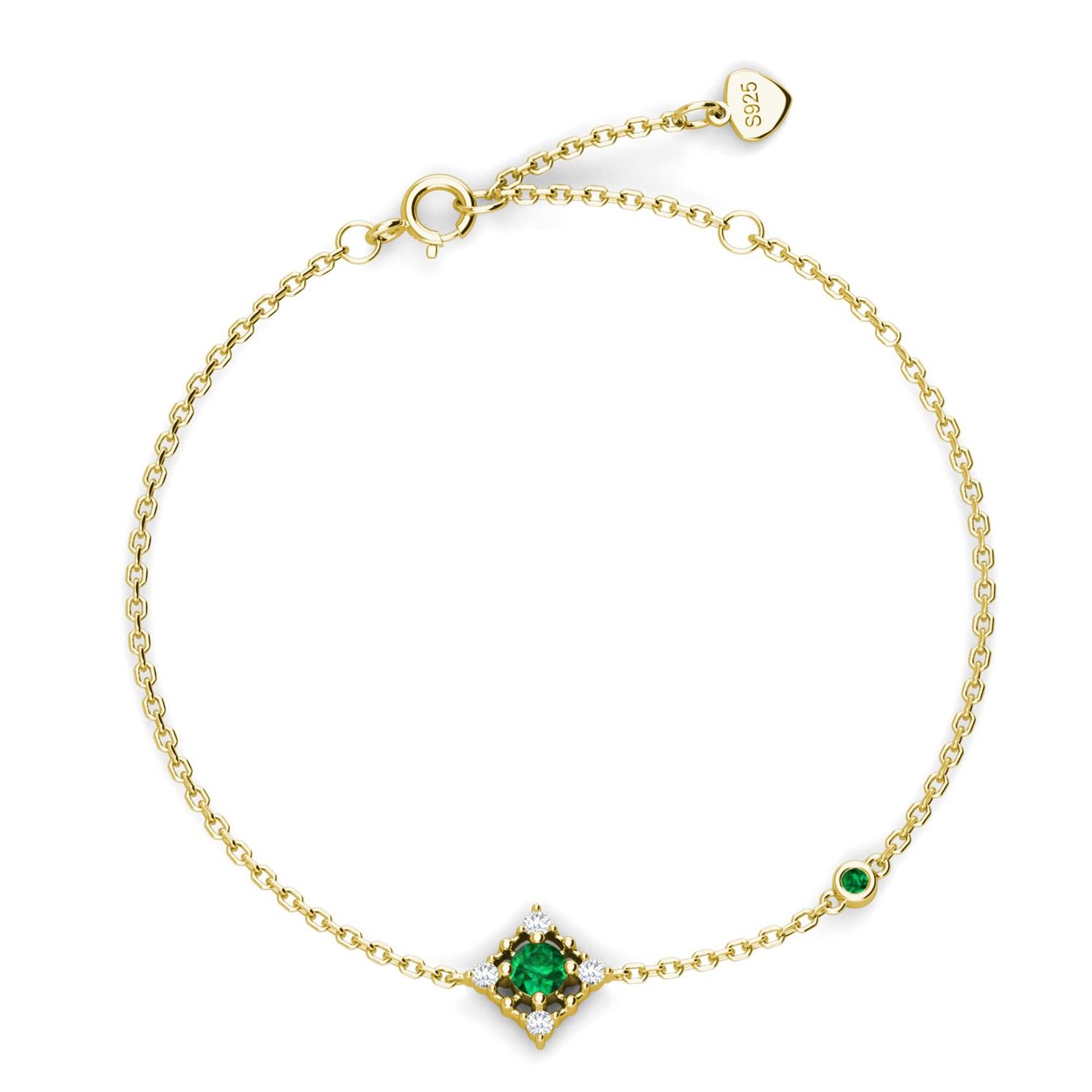 Bracciali & Braccialetti: Silberarmband mit Smaragd (lab-grown) – Nuovo (secondo la descrizione) da Frauenfeld venduto da steel_with_stil 2