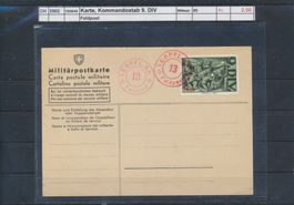 1939/45 Karte, "Kommandostab 9. DIV", Feldpost