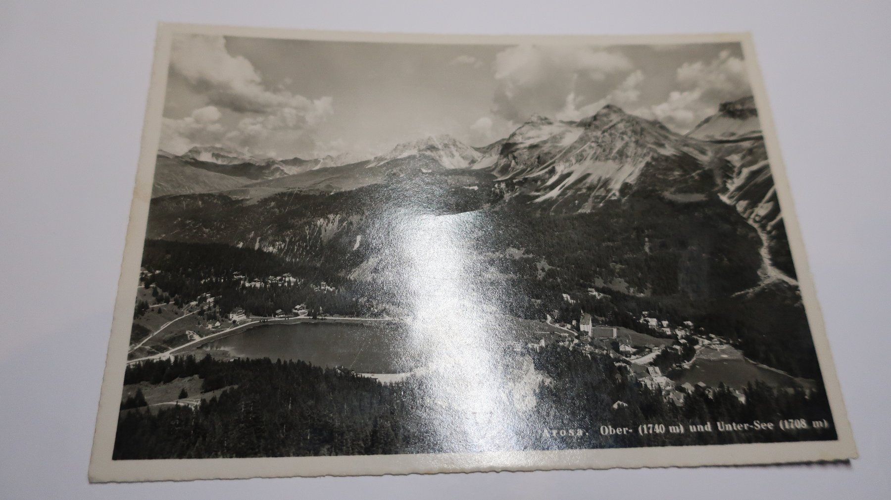 Cartoline postali: Arosa Ober und Unter-See  1947 – Usato da Cormoret venduto da Pascalll2001 1