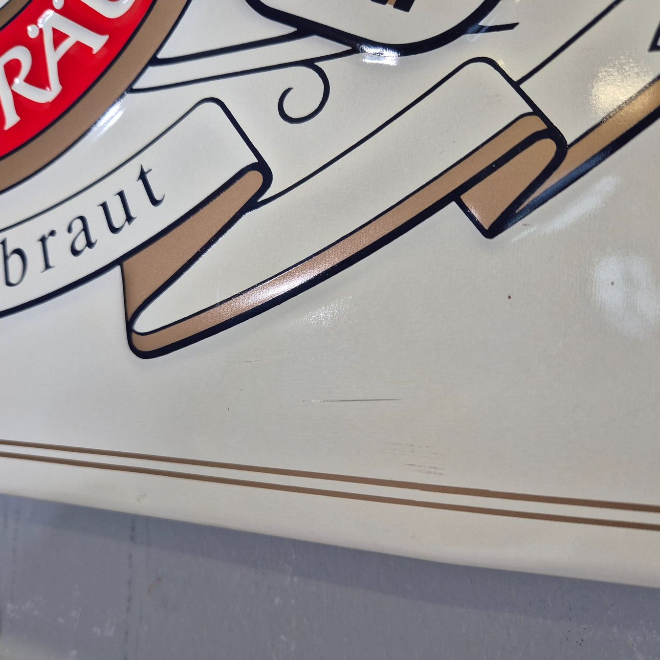 Insegne: Erdinger Weissbräu Relief Werbeschild Blechschild Schild – Usato da Nottwil venduto da Wondewa-Shop 4