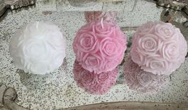 Rosenkerzen Hand gemacht im Set