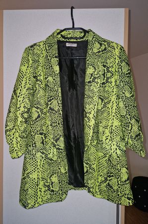 Veste blazer jaune effet serpent taille M